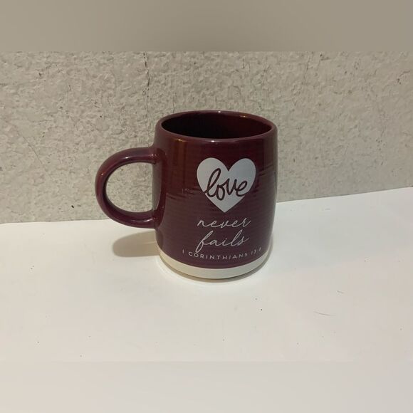 Mug Corinthians 13:8 Love Never Fails Scripture Coffee - Picture 1 of 4